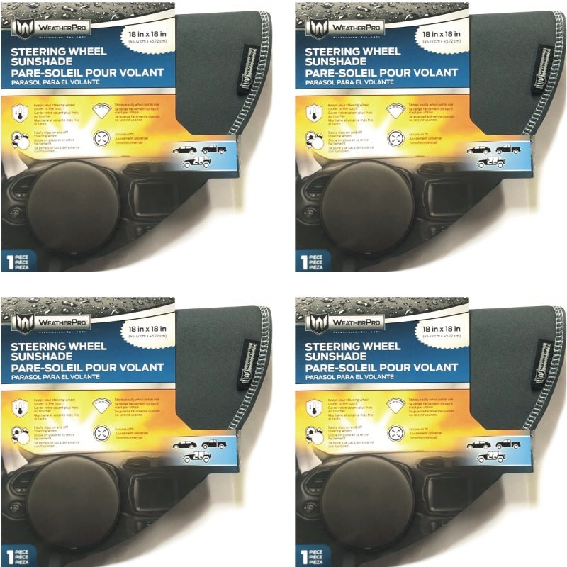 WeatherPro Steering Wheel Sunshade Cover (18" x 18") Universal Design - Dollar Fanatic